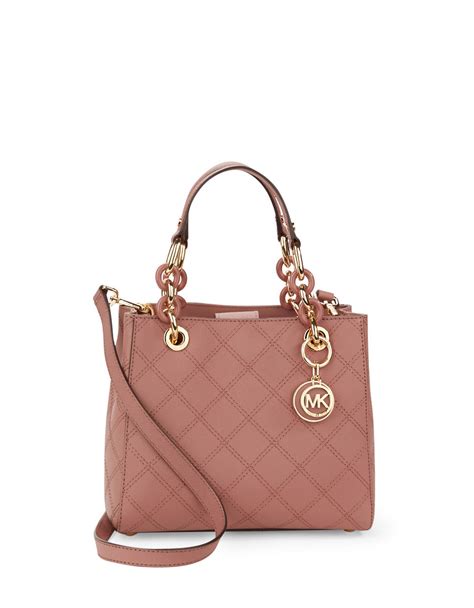 michael kors tasche cynthia rosa|Cynthia Small Leather Satchel .